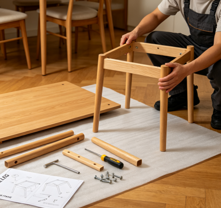 On-Site Installation Service For Small Tables And Chairs